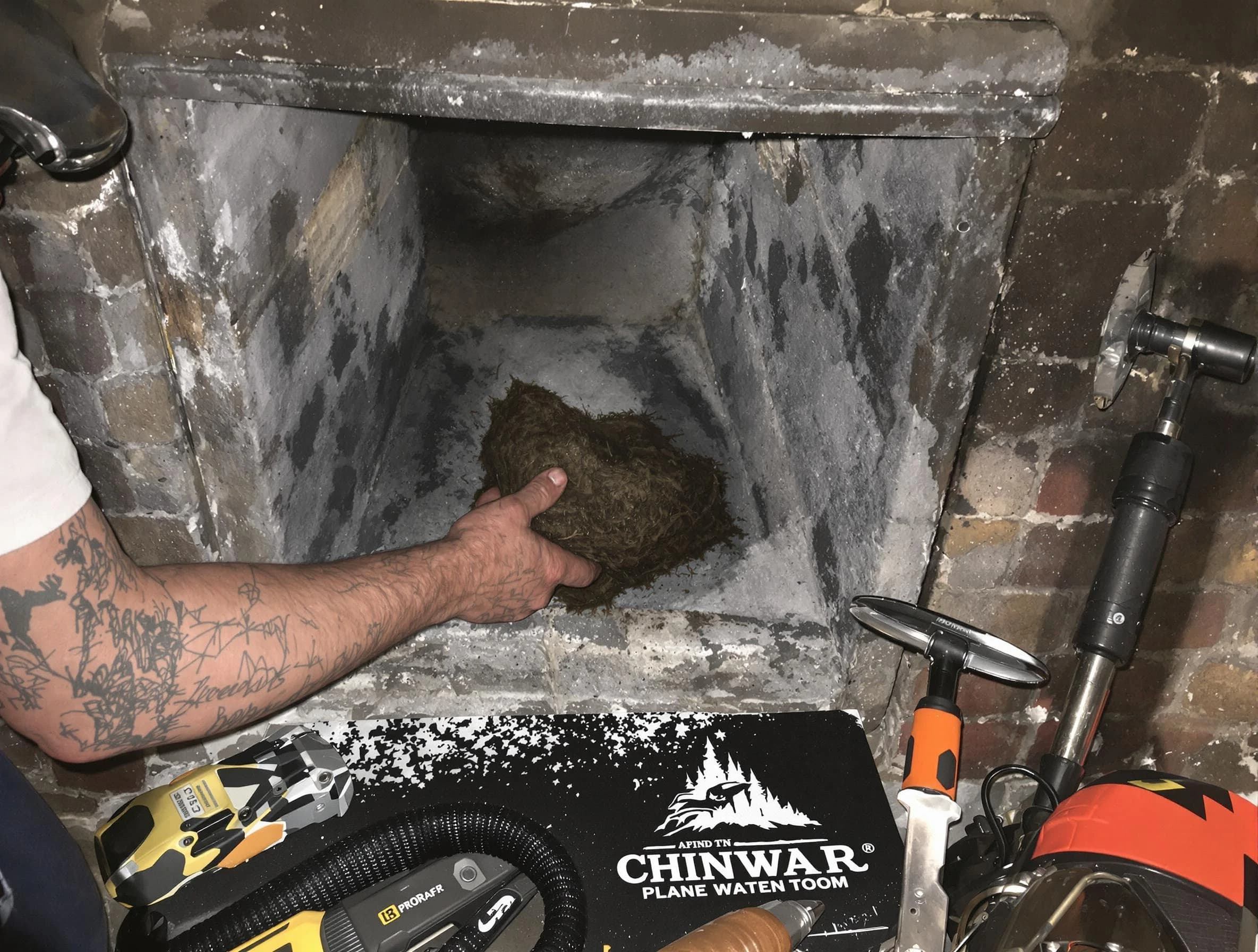 Lone Tree Chimney Sweep safely removing debris and screening chimney in Lone Tree, CO