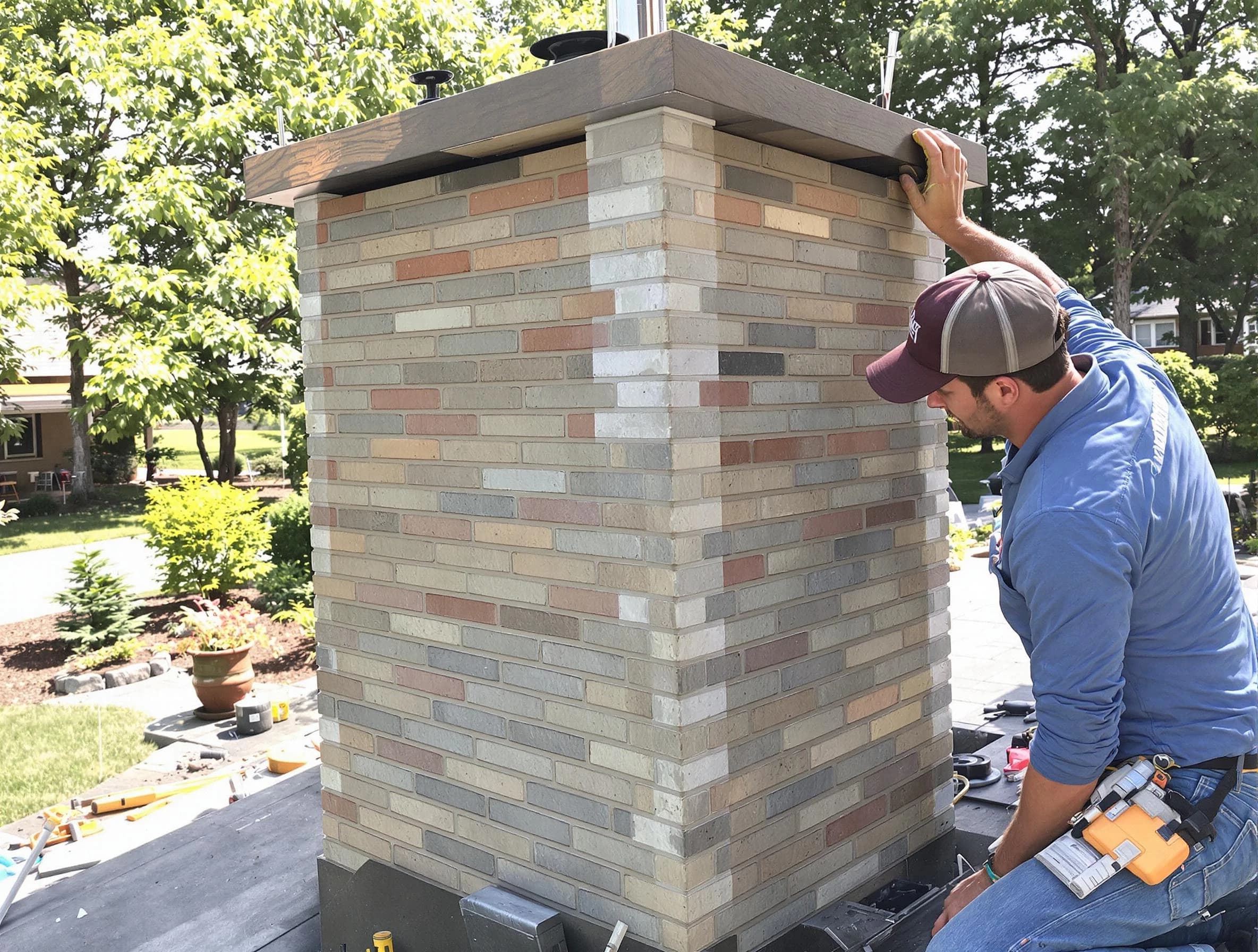 Lone Tree Chimney Sweep completing a modern chimney remodel in Lone Tree, CO